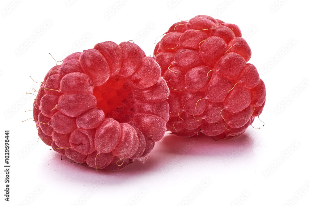 Fresh raspberries, isolated on white background. Fresh raspberries, isolated on white background.