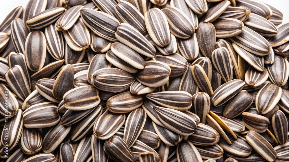 Sunflower Seeds Isolated on White Background for Natural Food Photography Sunflower Seeds Isolated on White Background for Natural Food Photography