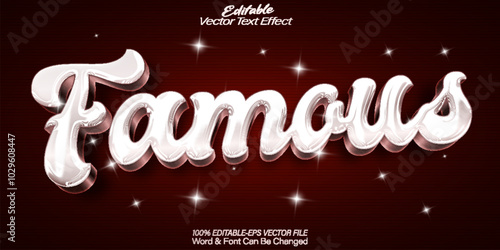 Famous Vector Text Effect Editable Alphabet Shiny