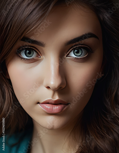 Wallpaper Mural portrait of a woman with makeup Torontodigital.ca