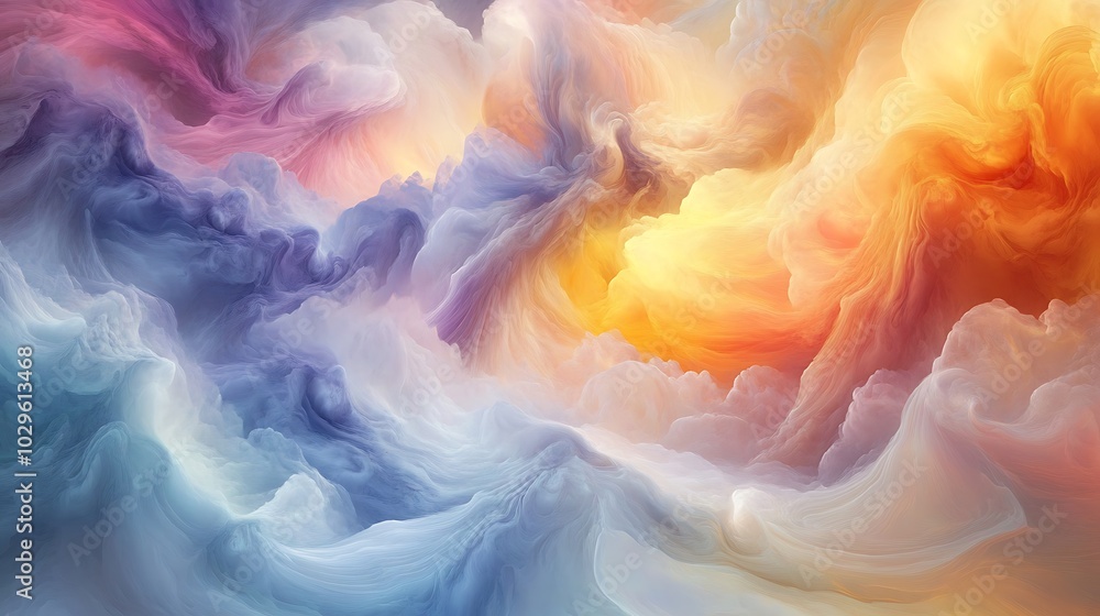 Abstract background with swirling colorful clouds. Abstract background with swirling colorful clouds.