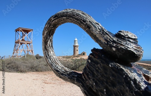 Vlamingh Head Lighthouse near Exmouth, Western Australia.