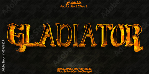Gladiator Vector Text Effect Editable Alphabet Roman Warrior History Arena  Sword