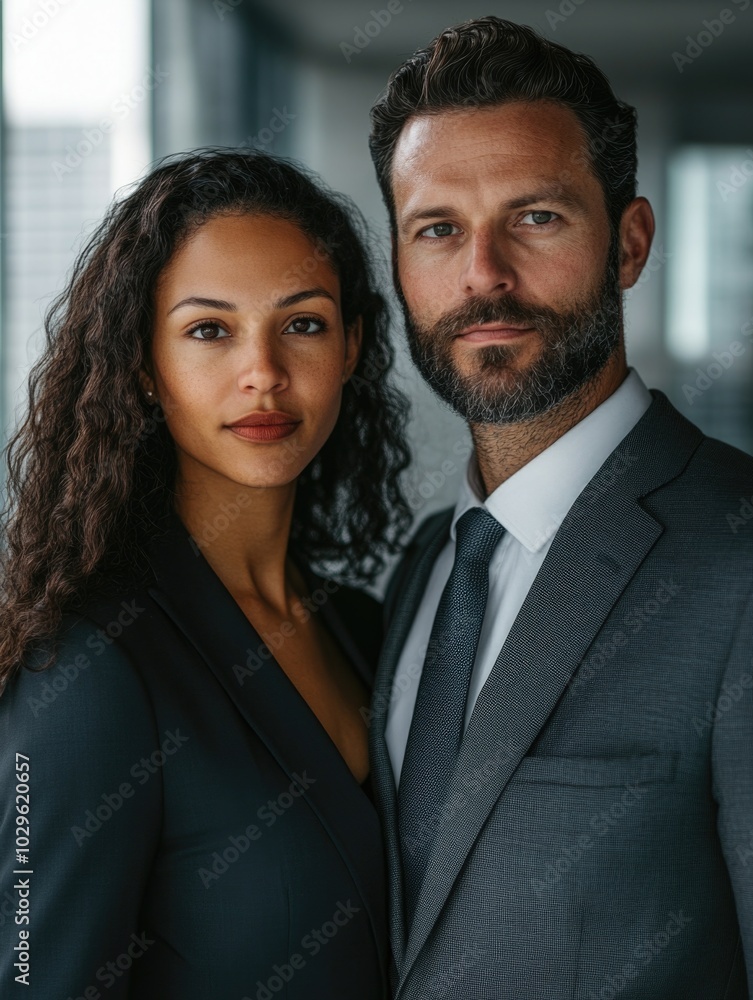 Professional Couple in Business Attire Professional Couple in Business Attire
