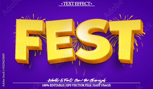 Fest Vector Text Effect Editable Alphabet Carnival Colorfull Festival Rio Samba Party