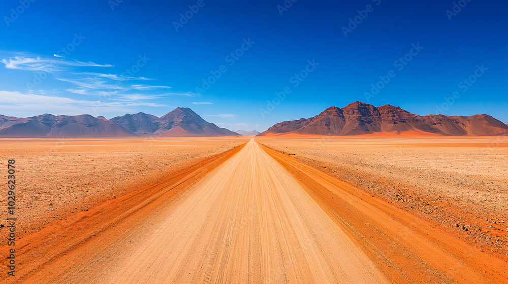 Endless Horizons of Desert Roads and Open Skies Endless Horizons of Desert Roads and Open Skies