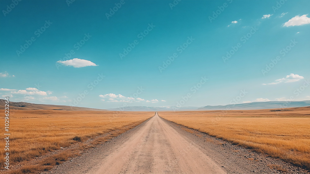 Endless Horizons of Desert Roads and Open Skies Endless Horizons of Desert Roads and Open Skies