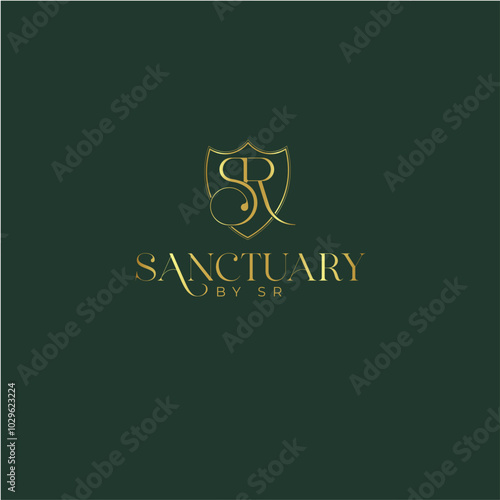 SR feminine unique luxury weddings jewelry logo design
