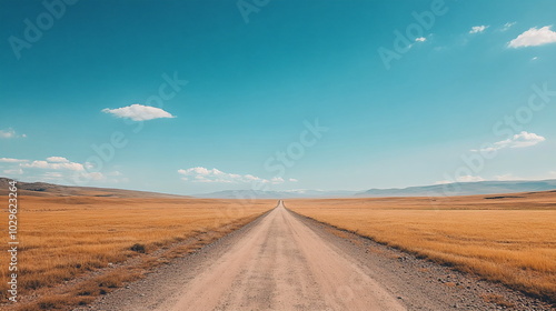 Endless Horizons of Desert Roads and Open Skies