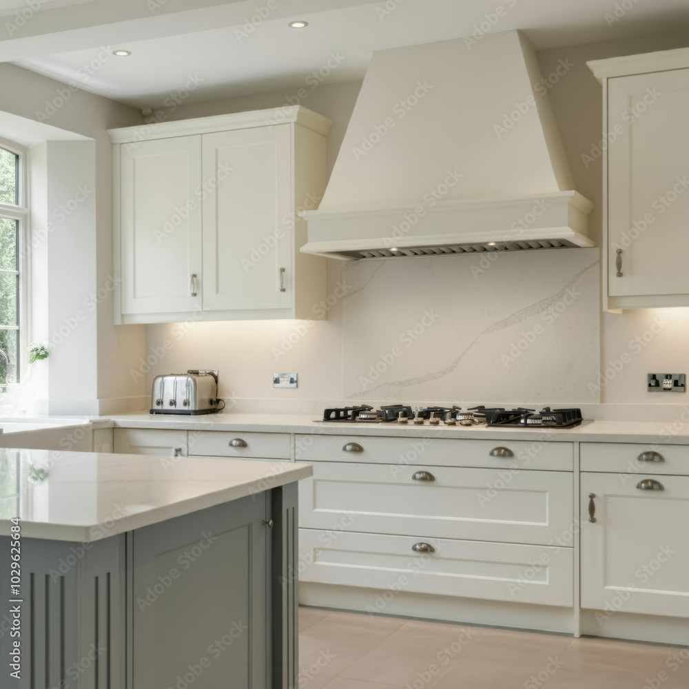 Modern White Kitchen, Real estate apartment in the city, modern and luxurious. Modern White Kitchen, Real estate apartment in the city, modern and luxurious.