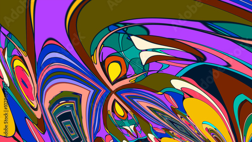 Abstract colorful fluid psychedelic background for Summer Music 2025