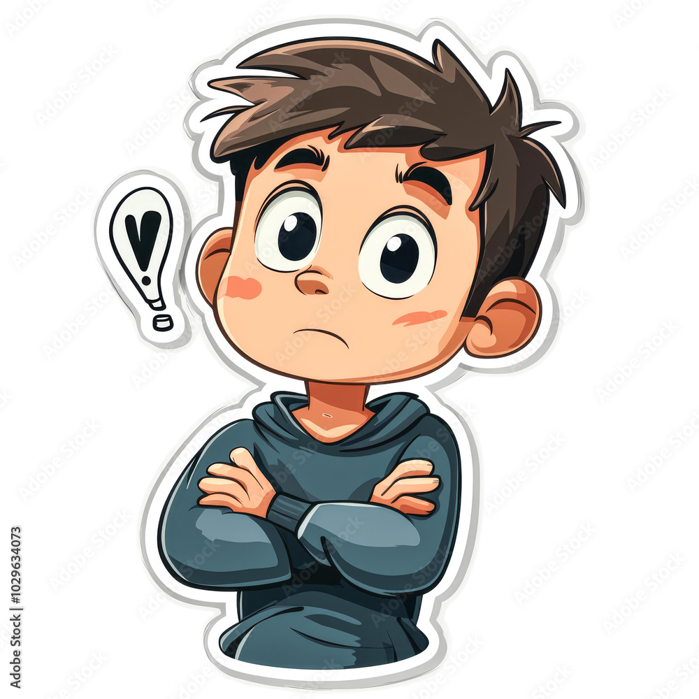 Cartoonish Boy in Shock � Exaggerated Facial Expression Cartoonish Boy in Shock � Exaggerated Facial Expression