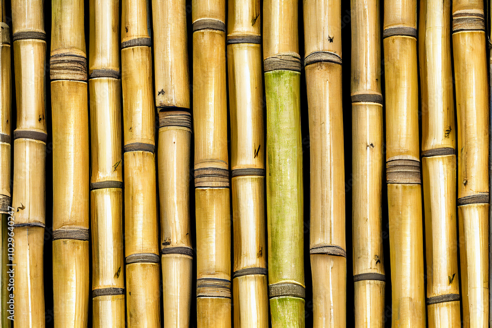 Fototapeta premium Bamboo texture background showcasing natural wood pattern and earthy tones