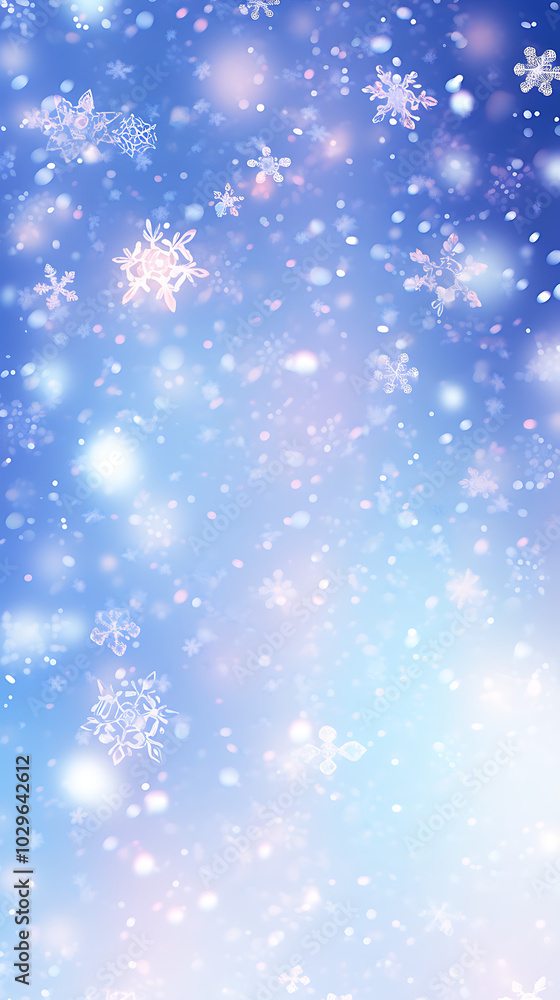 Christmas themed snowy background with falling snowflakes Christmas themed snowy background with falling snowflakes