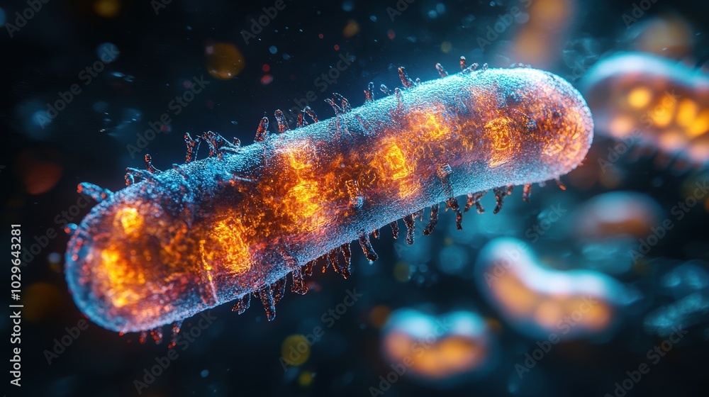 Ultra-Realistic Eukaryotic Cell Stock Photo with Cinematic Lighting Ultra-Realistic Eukaryotic Cell Stock Photo with Cinematic Lighting