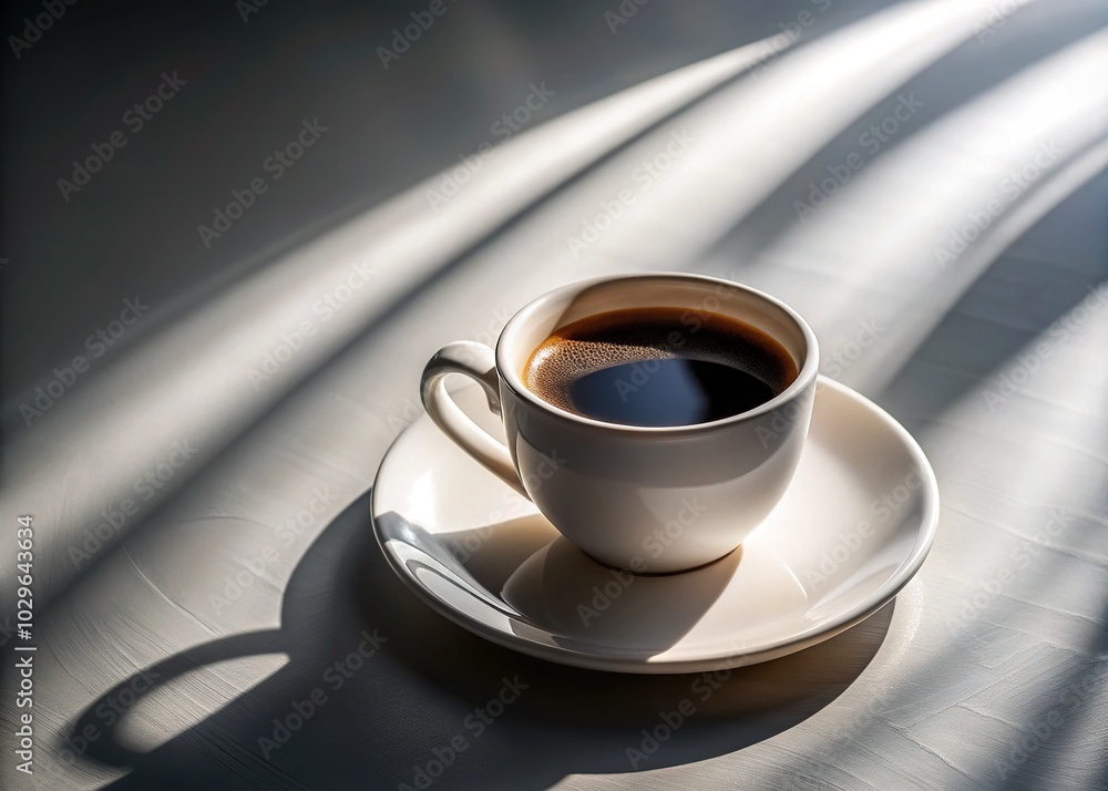 Aerial View of Coffee Cup on White Surface - Elegant and Minimalistic Landscape Photography Aerial View of Coffee Cup on White Surface - Elegant and Minimalistic Landscape Photography
