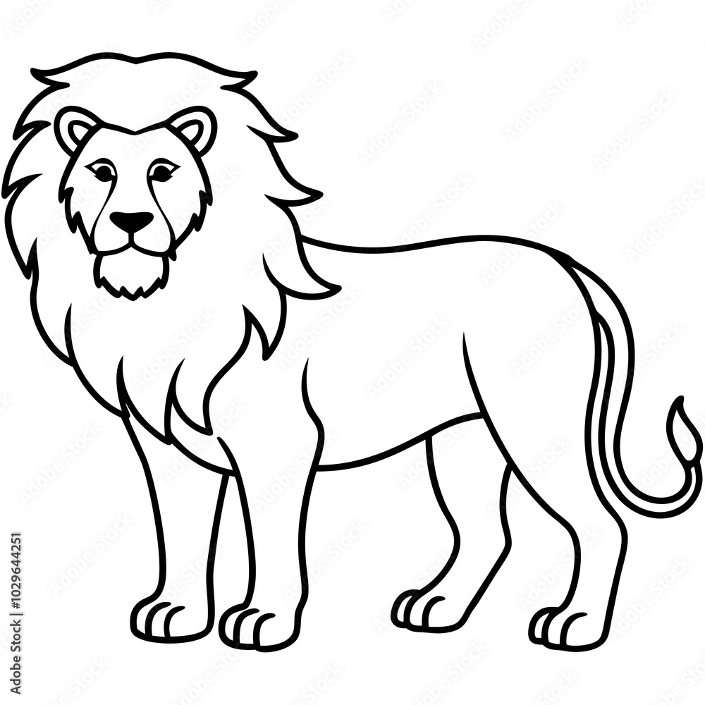 lion cartoon isolated on white lion cartoon isolated on white