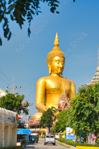 ワットムアン　タイで1番大きな座像　アントン県　วัดม่วง, อ่างทอง　Wat Muang, Ang Thong