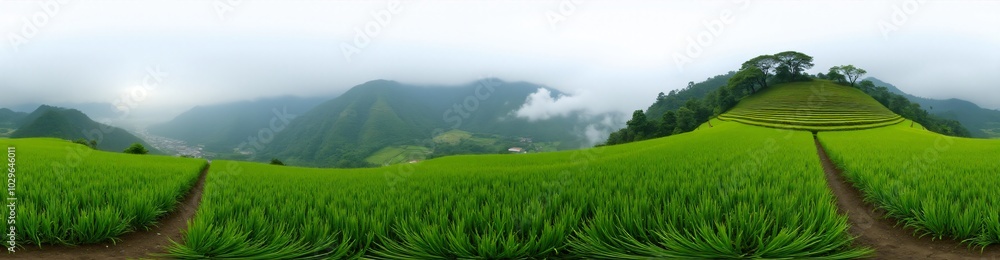 360 degree Rice Terraces in Southeast Asia, 360 degree photo. HDRI spherical panorama. 360 degree Rice Terraces in Southeast Asia, 360 degree photo. HDRI spherical panorama.