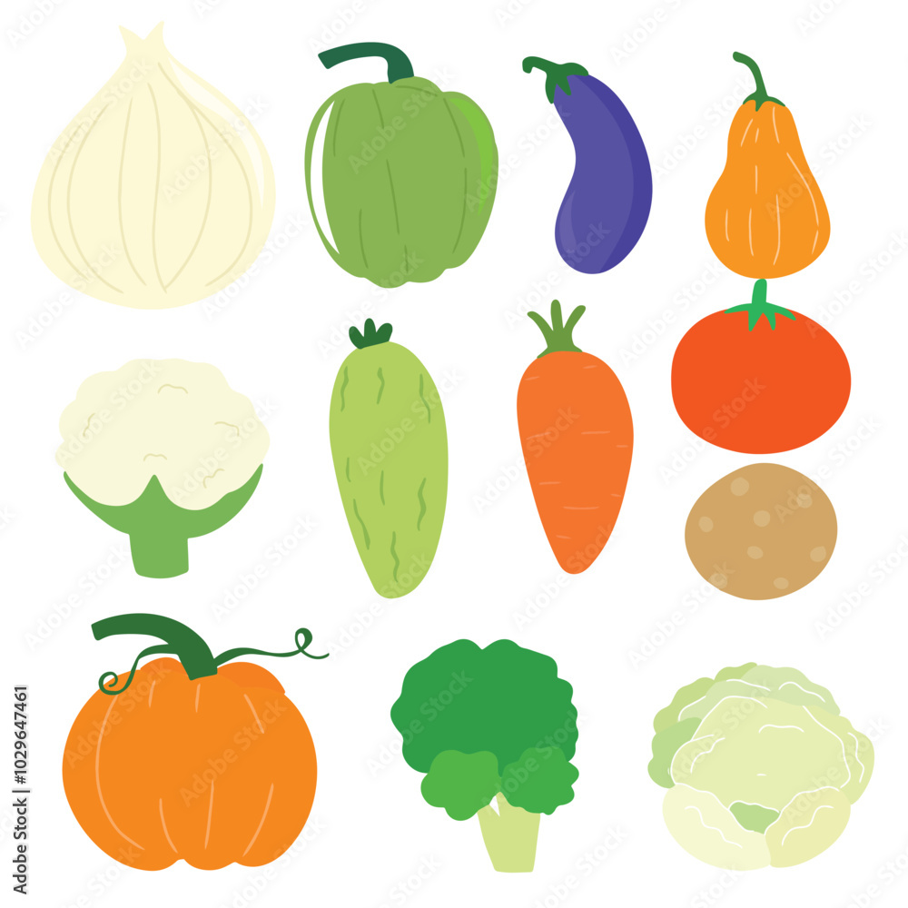 set of kawaii character vegetables cartoon design. tomato, cucumber, eegplant, broccoli, carrot cartoon mascot. kawaii emoticon set of kawaii character vegetables cartoon design. tomato, cucumber, eegplant, broccoli, carrot cartoon mascot. kawaii emoticon