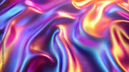 Wallpaper Mural Futuristic Holographic Animal Cell Design on Cosmic Background Torontodigital.ca