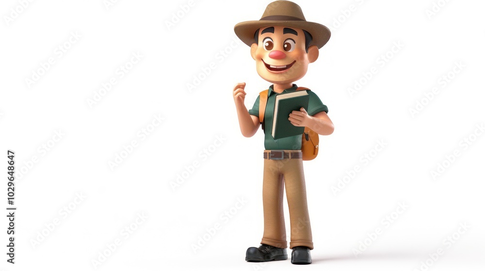 Cheerful Cartoon Explorer Cheerful Cartoon Explorer