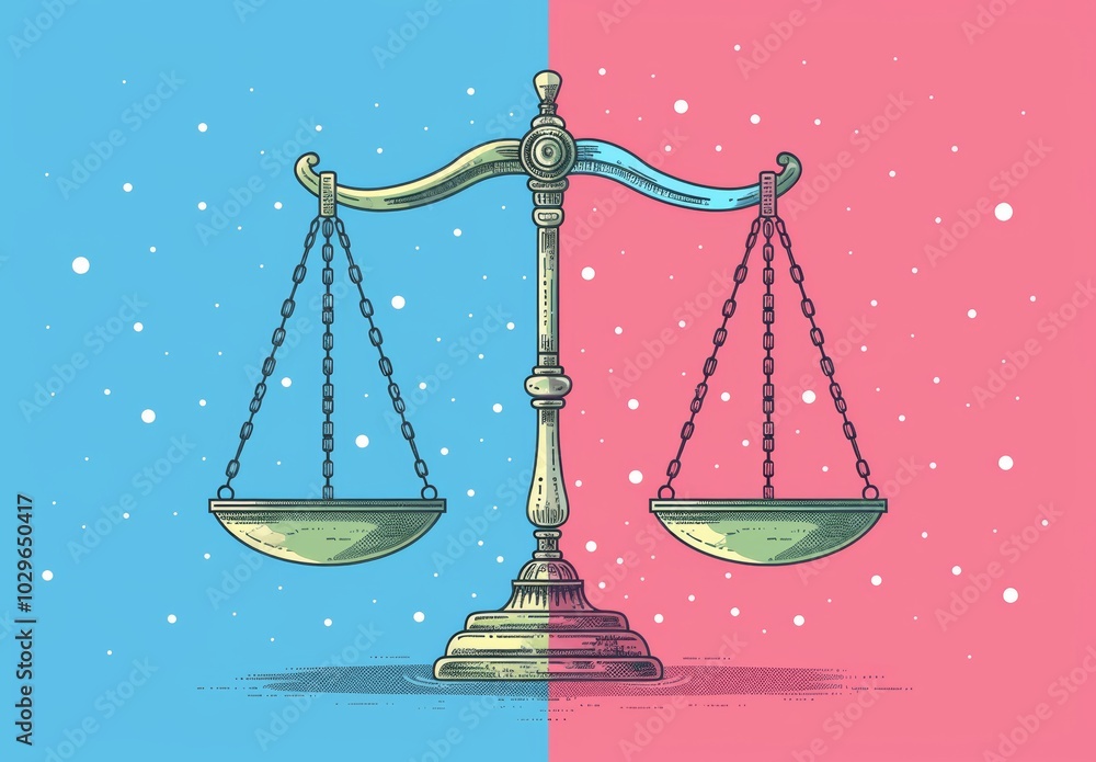 Gender Equality Balance Icon - Male and Female Scales Symbol Gender Equality Balance Icon - Male and Female Scales Symbol