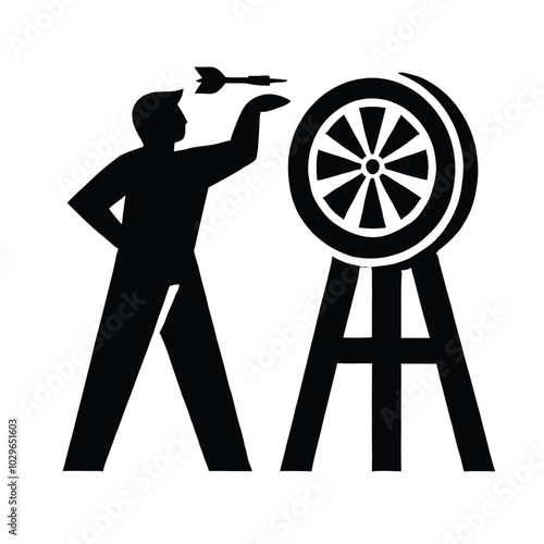 Dart Player Silhouette