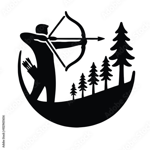 Archery in Woods