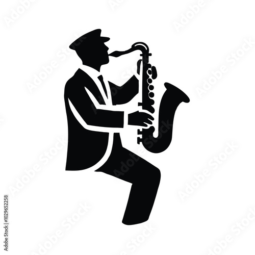 Saxophonist Silhouette