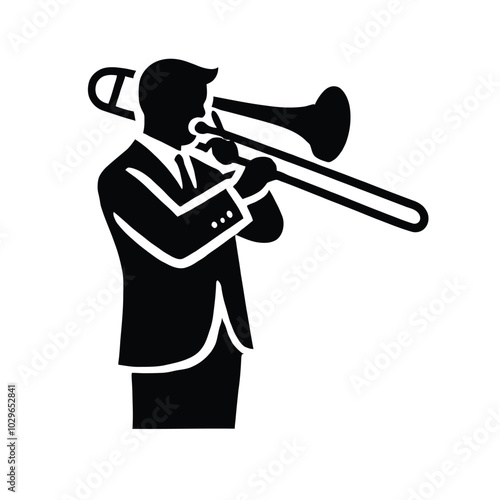 Trombonist Silhouette