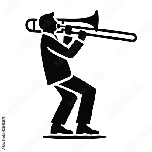 Trombonist Silhouette