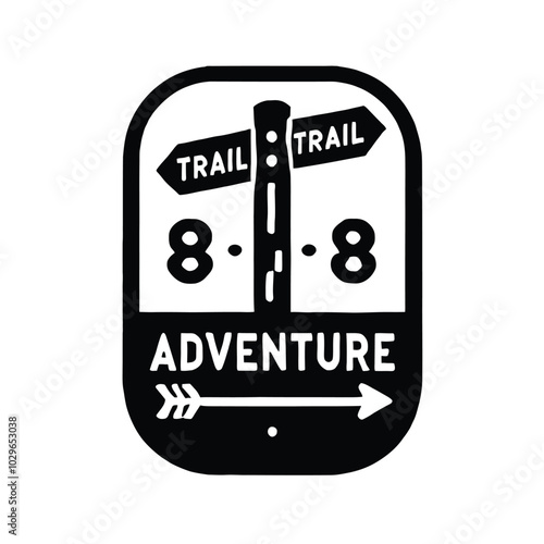Adventure Trail Marker Silhouette
