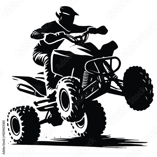 ATV Racing Silhouette