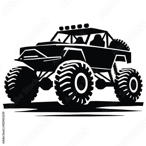 Off-Road Racing Silhouette