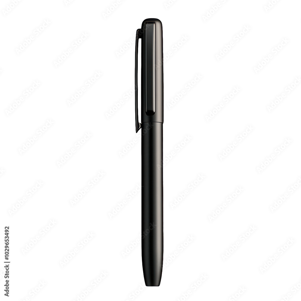 Sleek Black Pen Captured from Side Sleek Black Pen Captured from Side