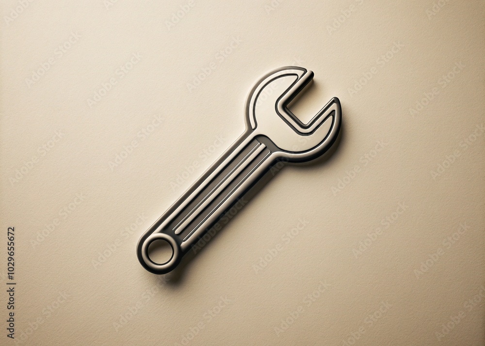 Minimalist Line Wrench Icon in Clean Design for Tools and Mechanics, Perfect for Technical Illustrations, Vector Graphics, and Iconography in Modern Aesthetic Minimalist Line Wrench Icon in Clean Design for Tools and Mechanics, Perfect for Technical Illustrations, Vector Graphics, and Iconography in Modern Aesthetic