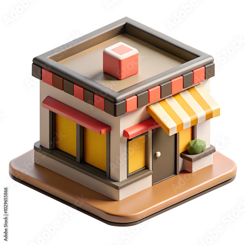 isometric restaurant icon