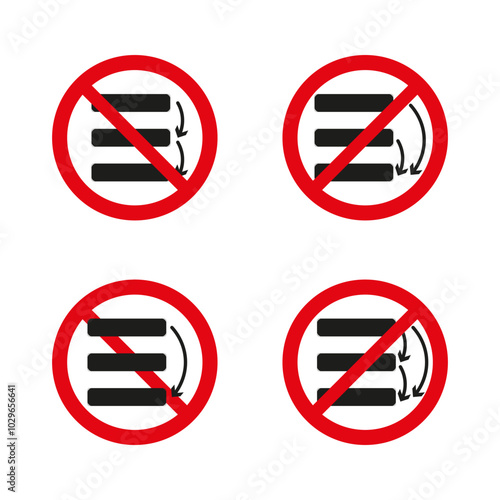 Free Download Prohibited actions icon. No editing symbol. Red circle with line. Vector ban signs. - GFXLoad