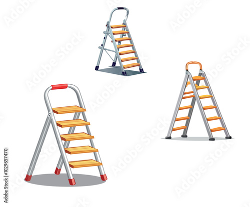 3 types of foldable ladders
