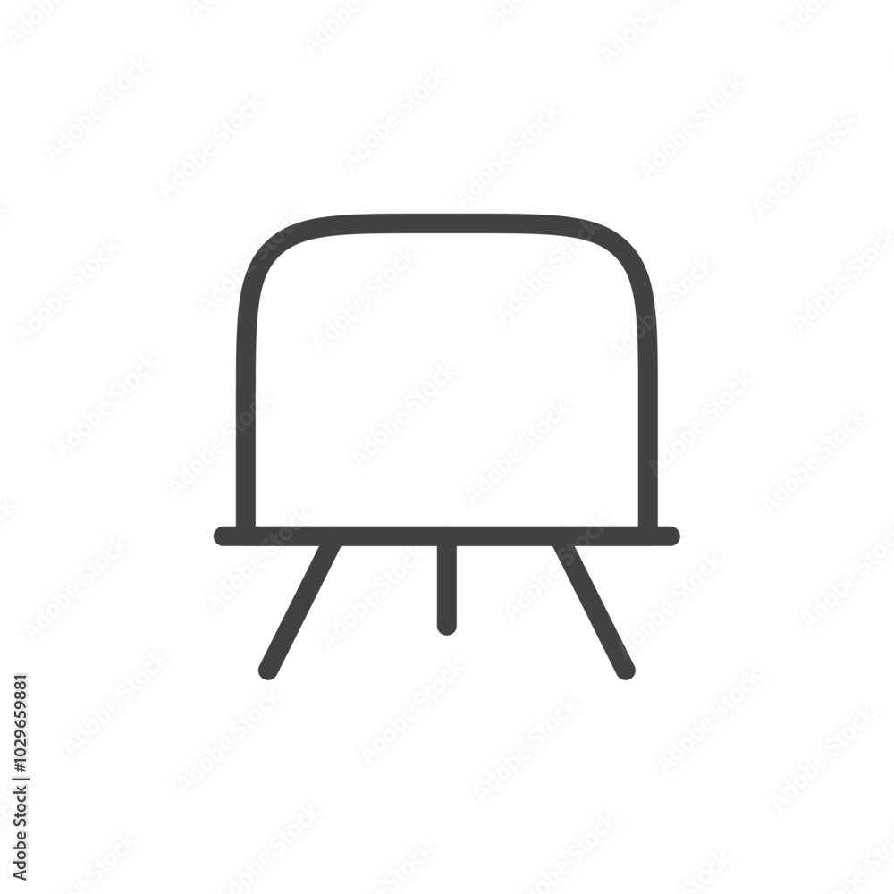 Black board icon Thin outline art symbol Black board icon Thin outline art symbol