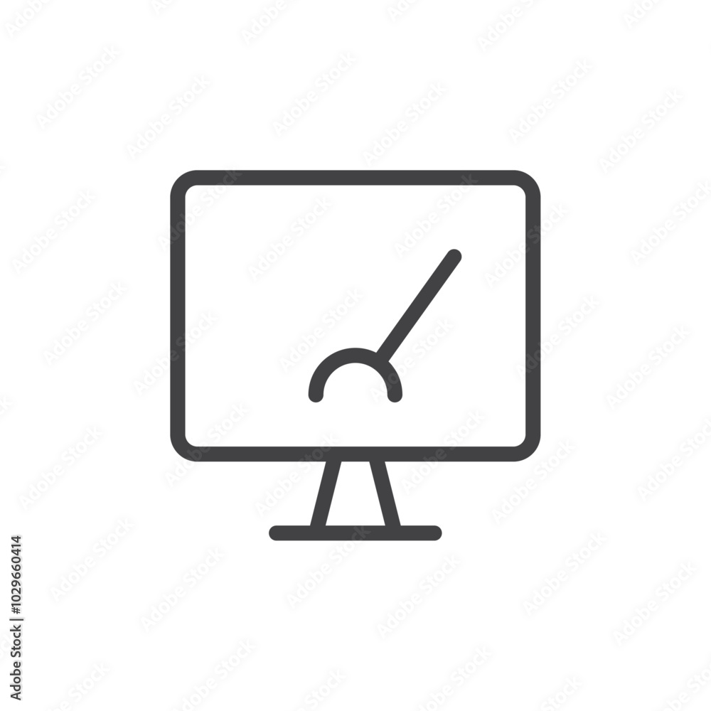 Dashboard icon Thin outline art symbol Dashboard icon Thin outline art symbol