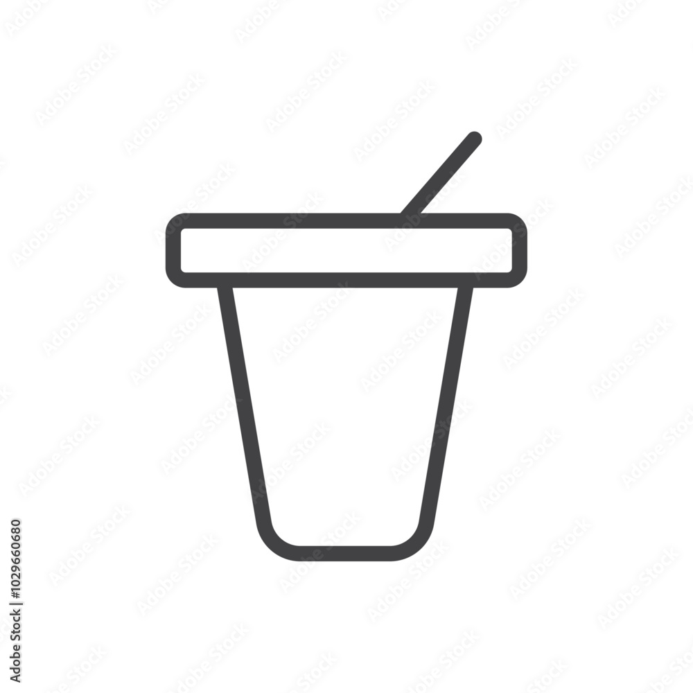 Drink icon Thin outline art symbol Drink icon Thin outline art symbol