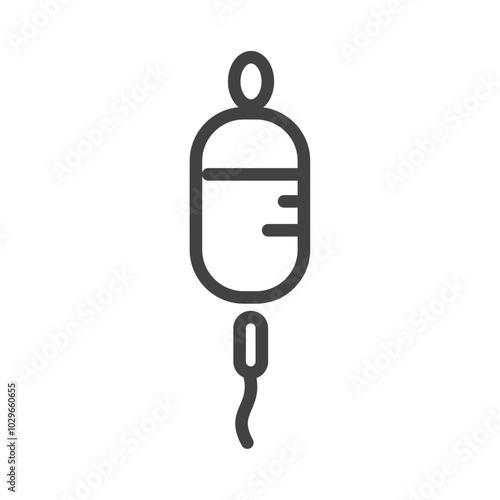 Drip icon Thin outline art symbol