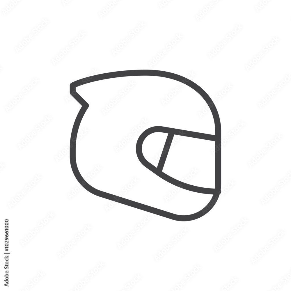 Helmet icon Thin outline art symbol Helmet icon Thin outline art symbol