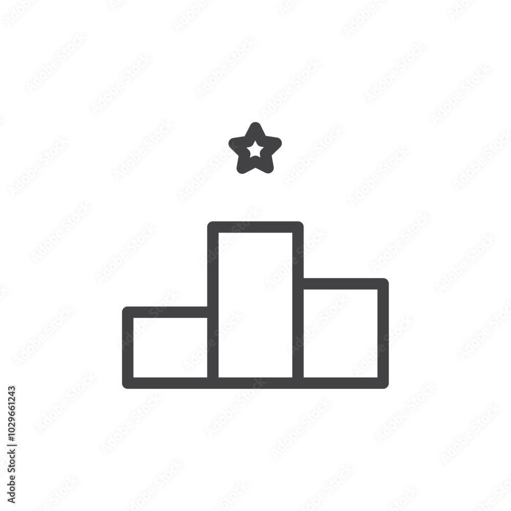 Leaderboard icon Thin outline art symbol Leaderboard icon Thin outline art symbol