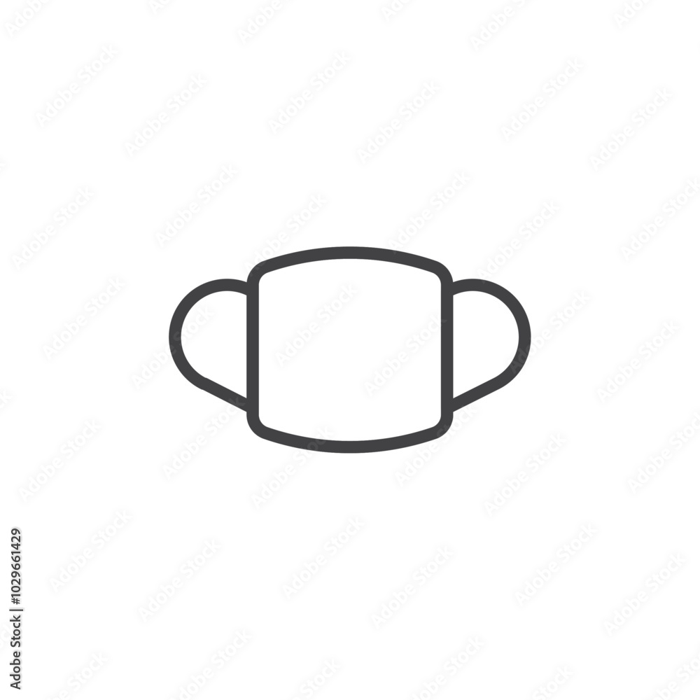 Mask icon Thin outline art symbol Mask icon Thin outline art symbol