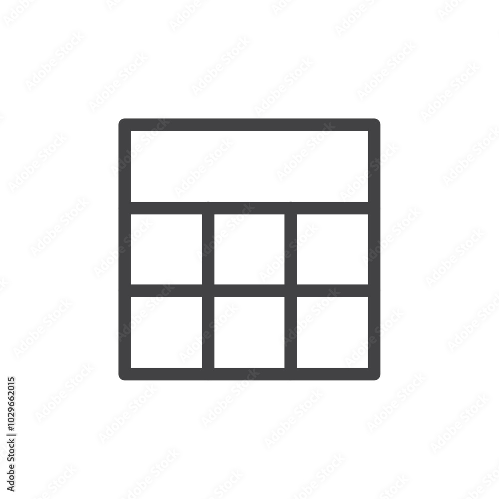 Schedule table icon Thin outline art symbol Schedule table icon Thin outline art symbol