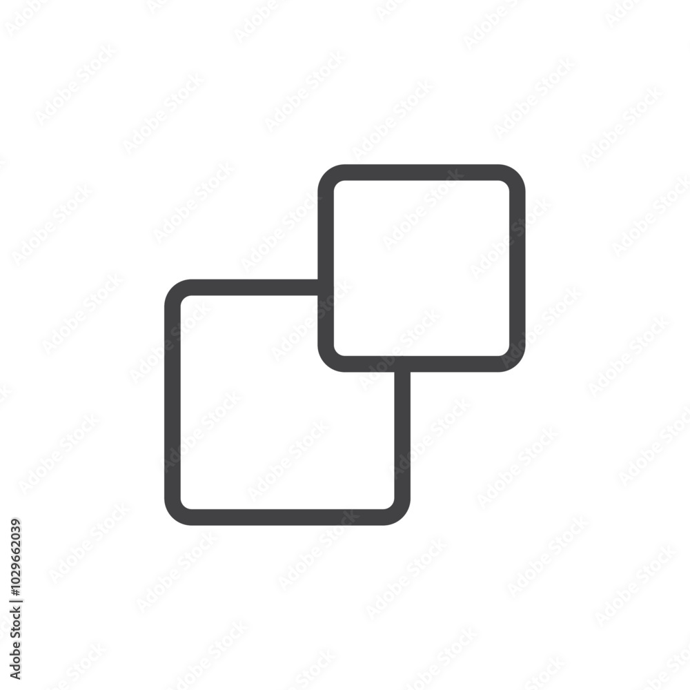 Send backward icon Thin outline art symbol Send backward icon Thin outline art symbol