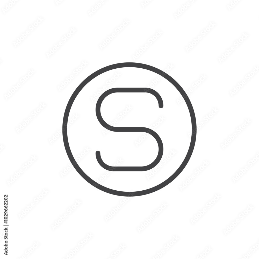 Stop icon Thin outline art symbol Stop icon Thin outline art symbol